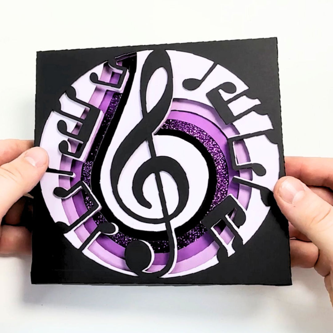 Music Notes Shadow Box  No Glue needed, Easy Assembly!