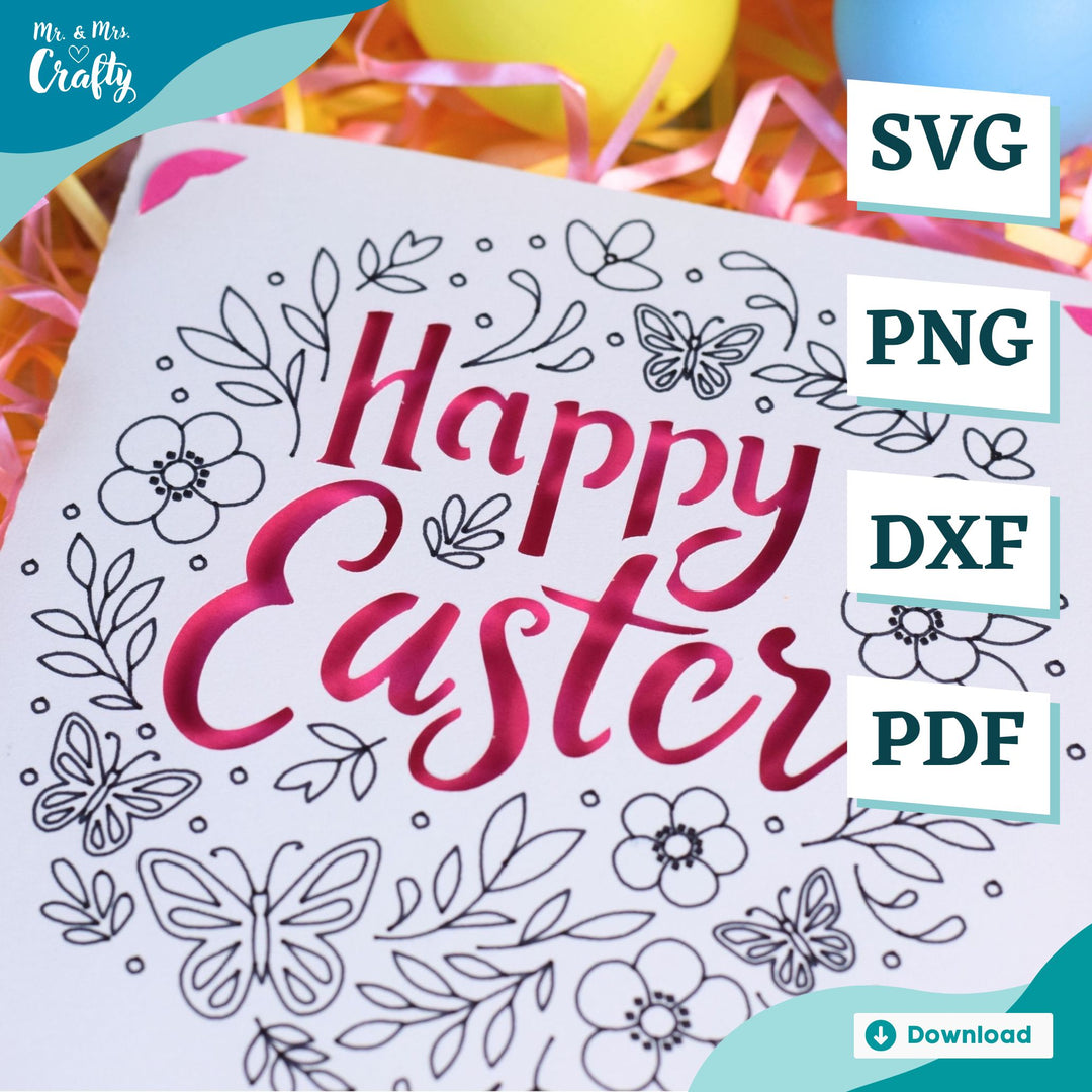 Happy Easter Floral Card