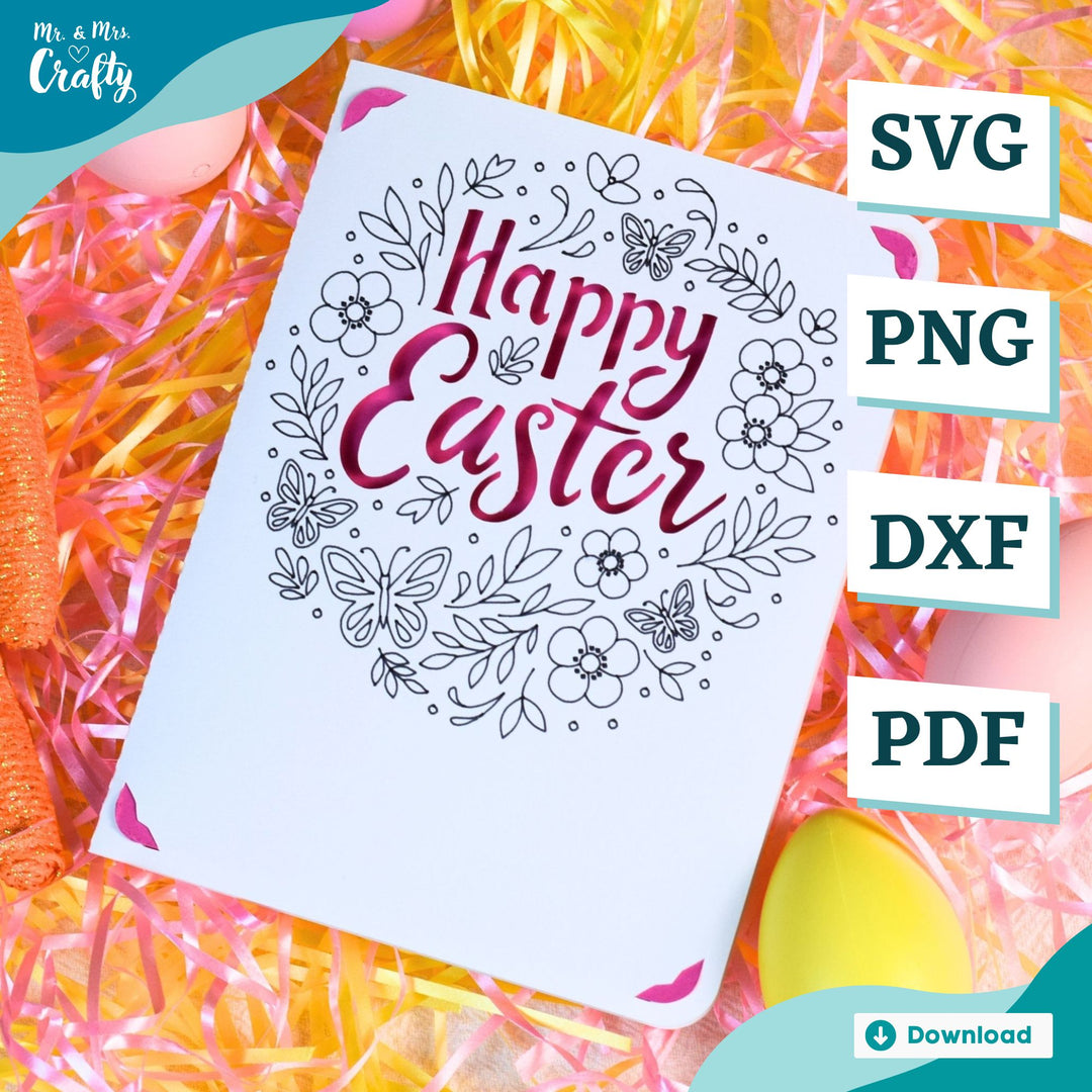 Happy Easter Floral Card
