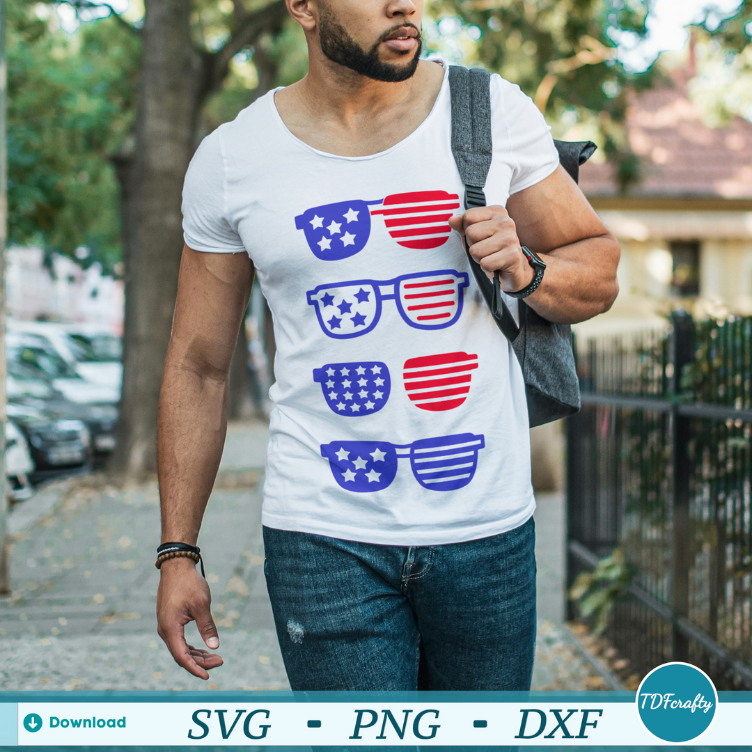 Patriotic Sunglasses with American Flag