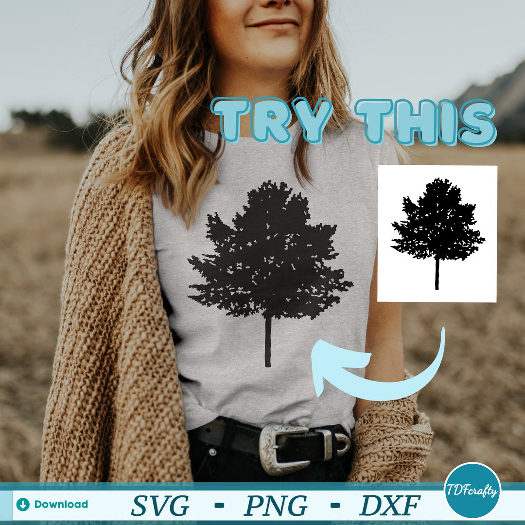 Paquete de silueta de árboles forestales clásicos