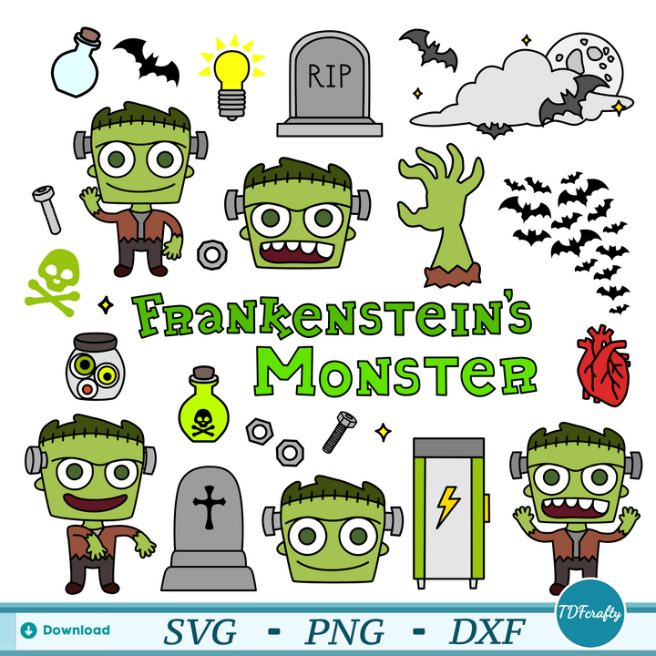 Cute Frankenstein's Monster Color Bundle