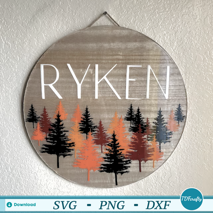 Paquete de silueta de árboles forestales