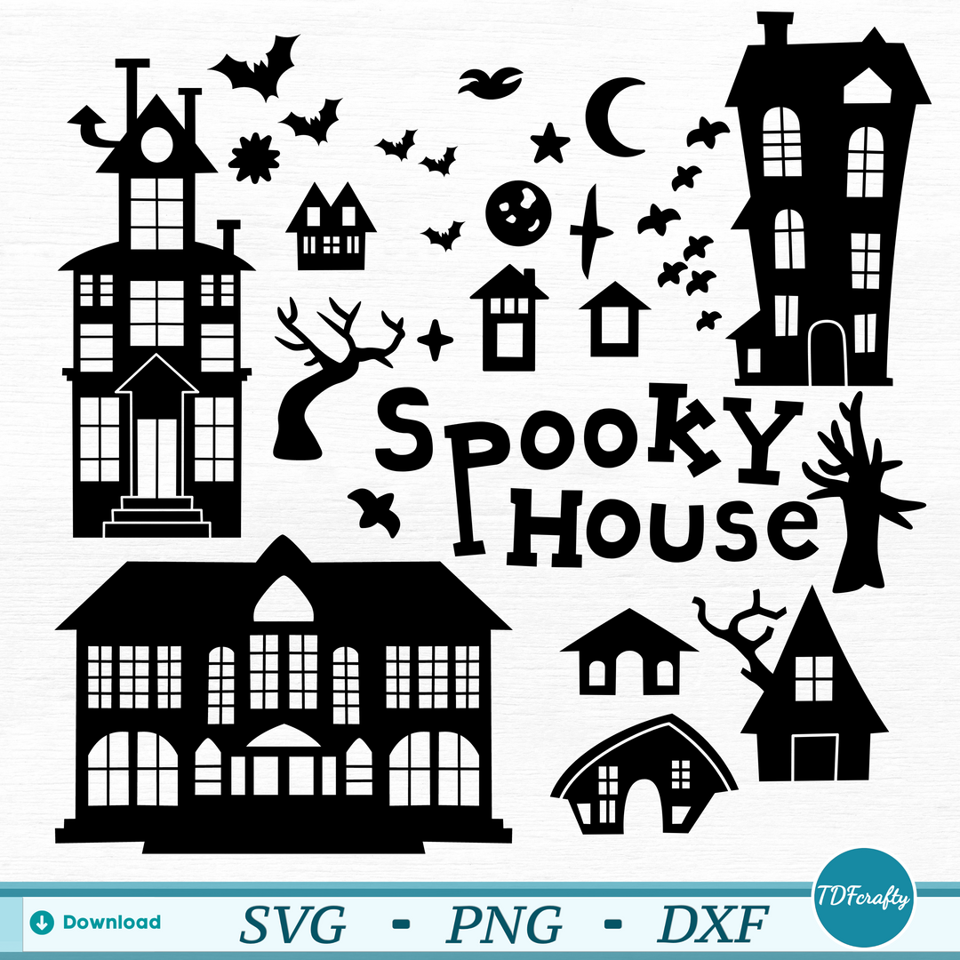 Silueta de la casa espeluznante