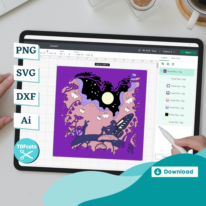 Fairy Forest Layered Scene