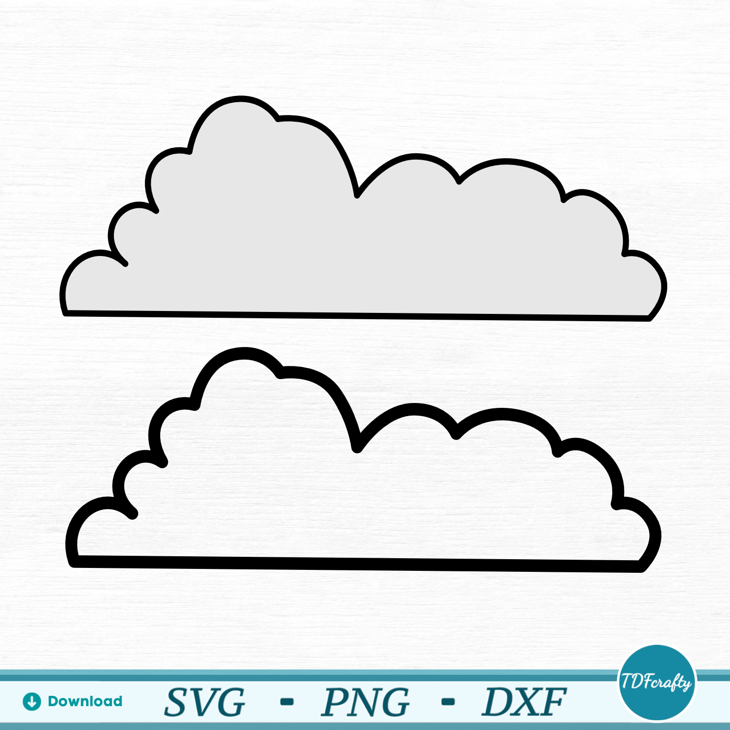 Cloud Color and Outline SVG Cut File | The Digital Files – Mr. & Mrs ...