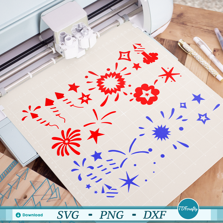 Patriotic Fireworks Sparks