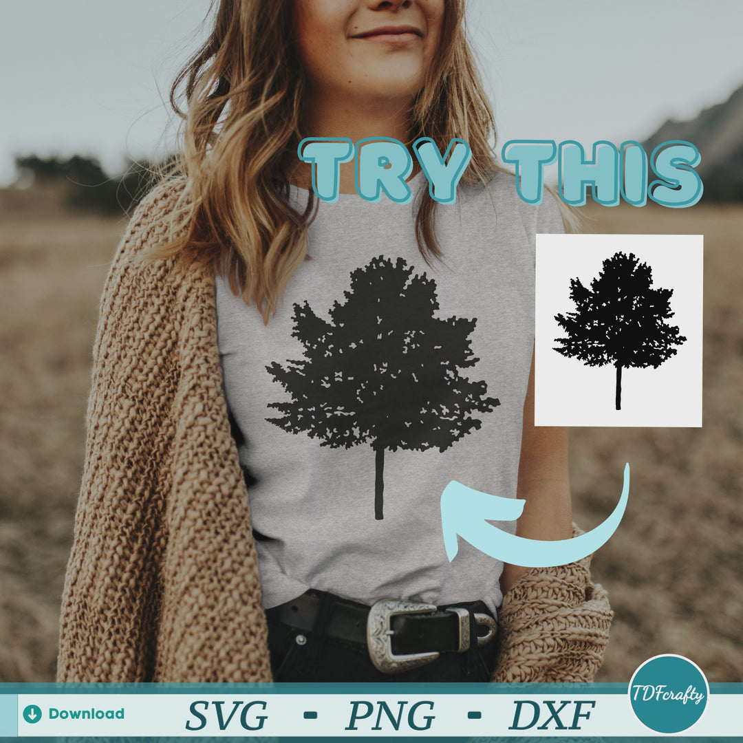 Paquete de silueta de árboles forestales clásicos