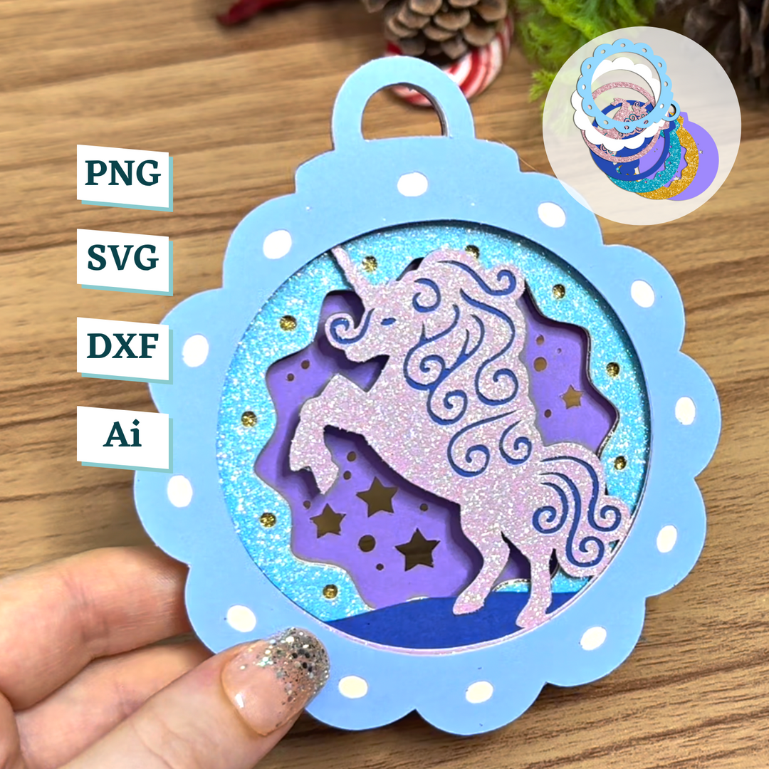 Magical Unicorn Ornament Template