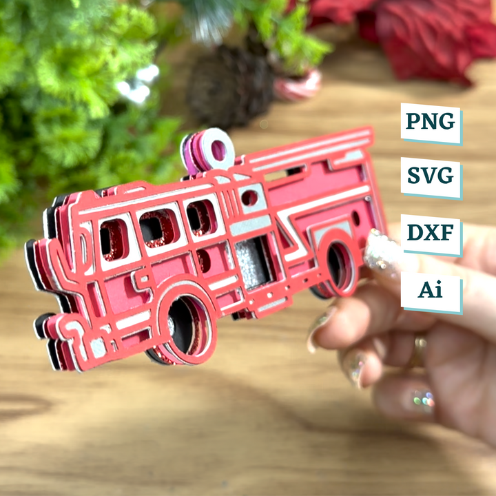 Firetruck Ornament Template