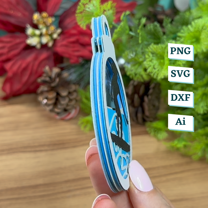 Surfer Ornament Template