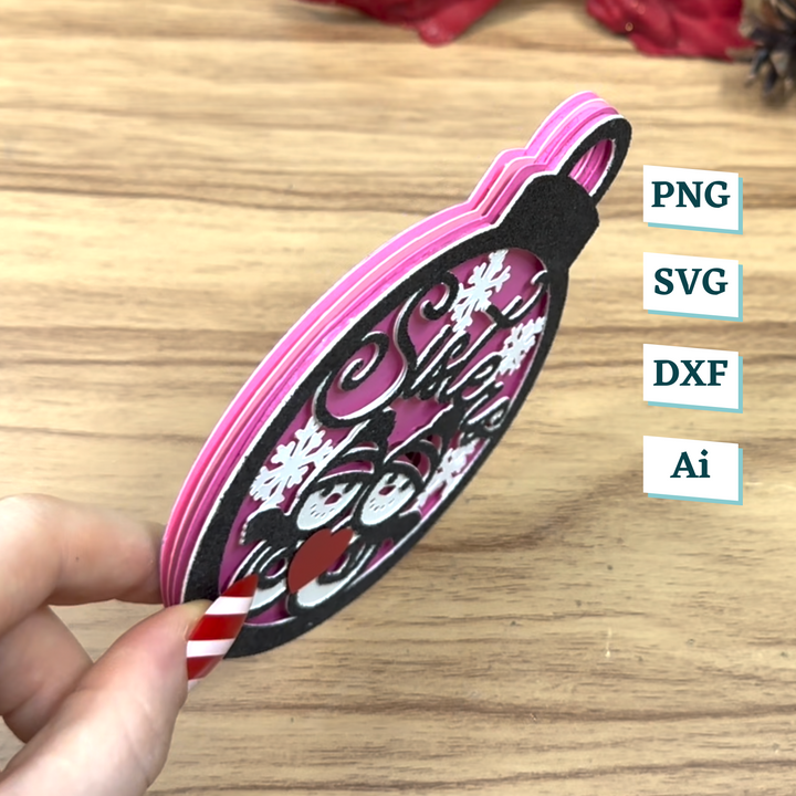 Sisters Snowmen Ornament Template