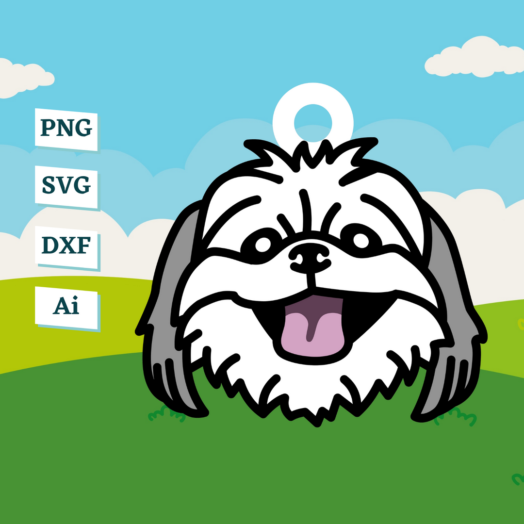 Shih Tzu Dog Ornament Template