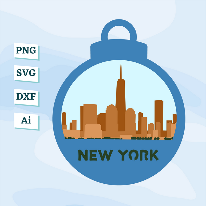 New York Ornament Template