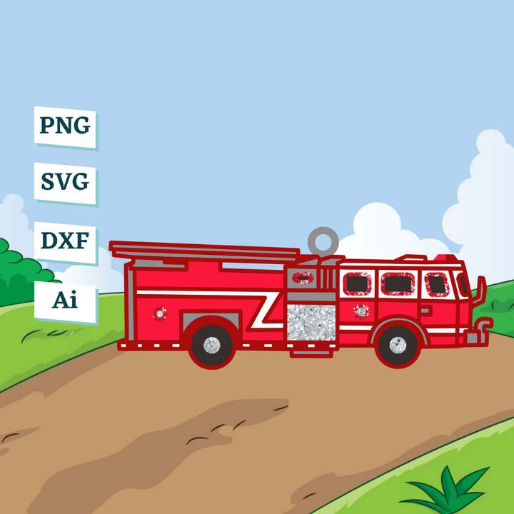 Firetruck Ornament Template
