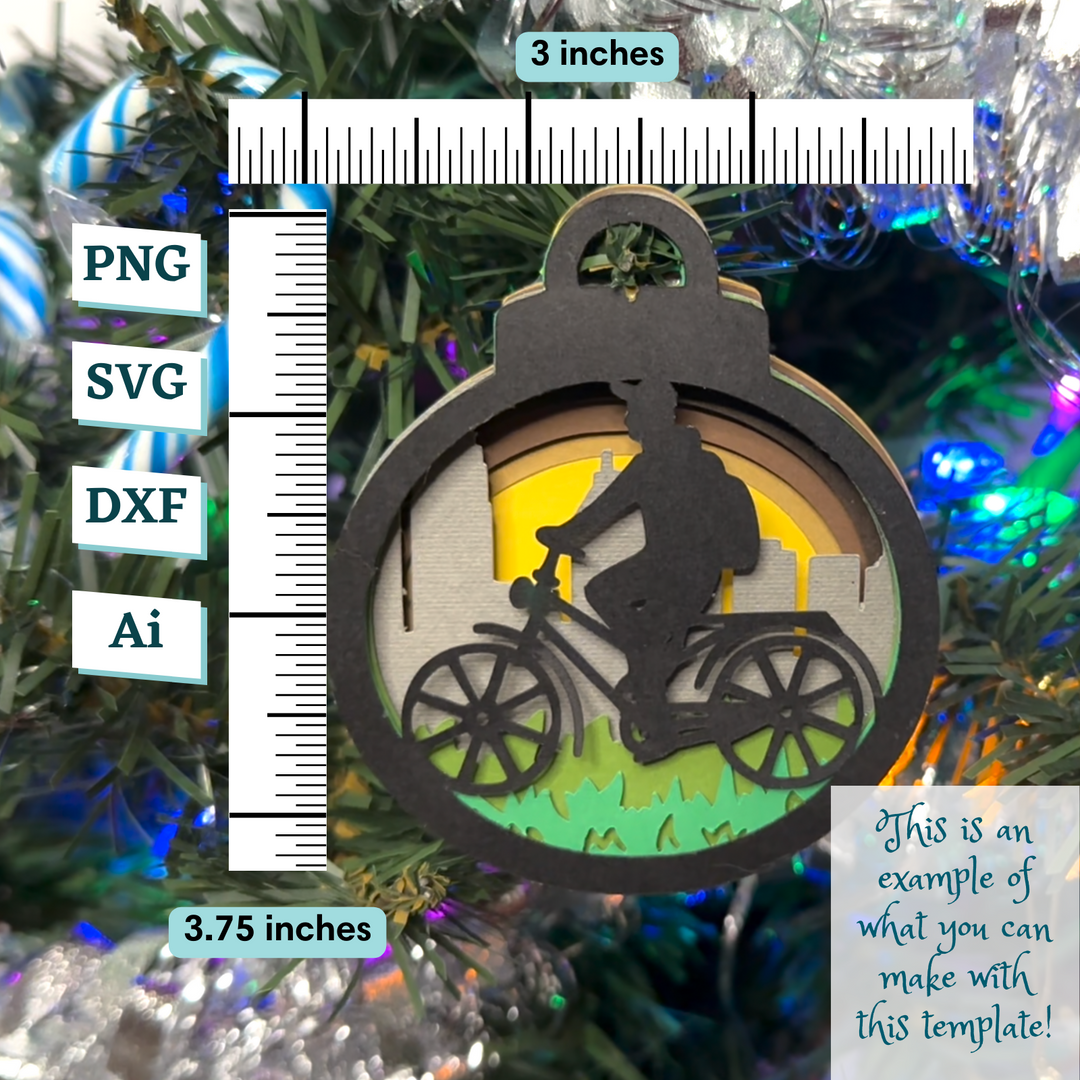 Bicycle Ride Ornament Template