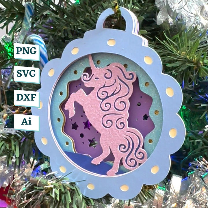 Magical Unicorn Ornament Template