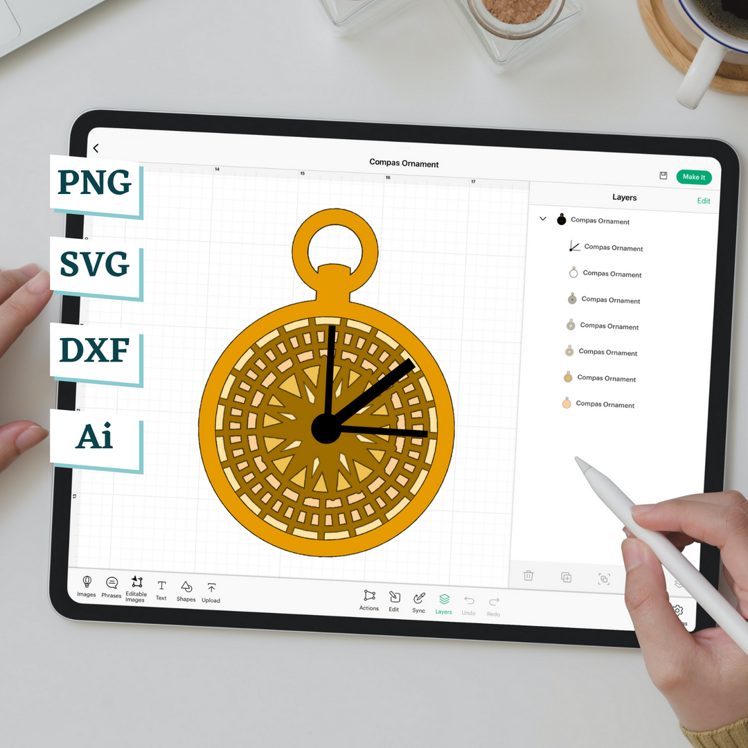 Compas Ornament Template