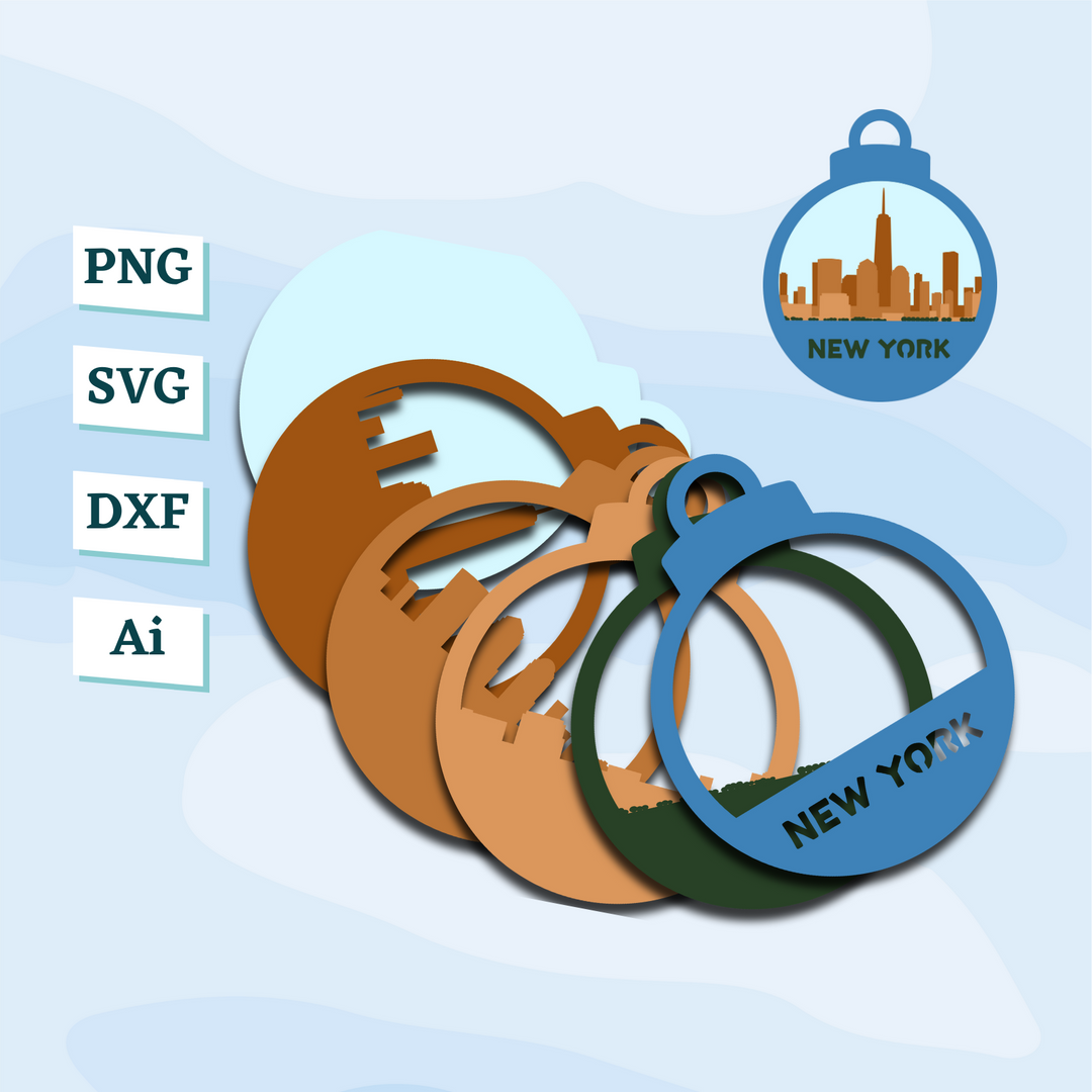 New York Ornament Template