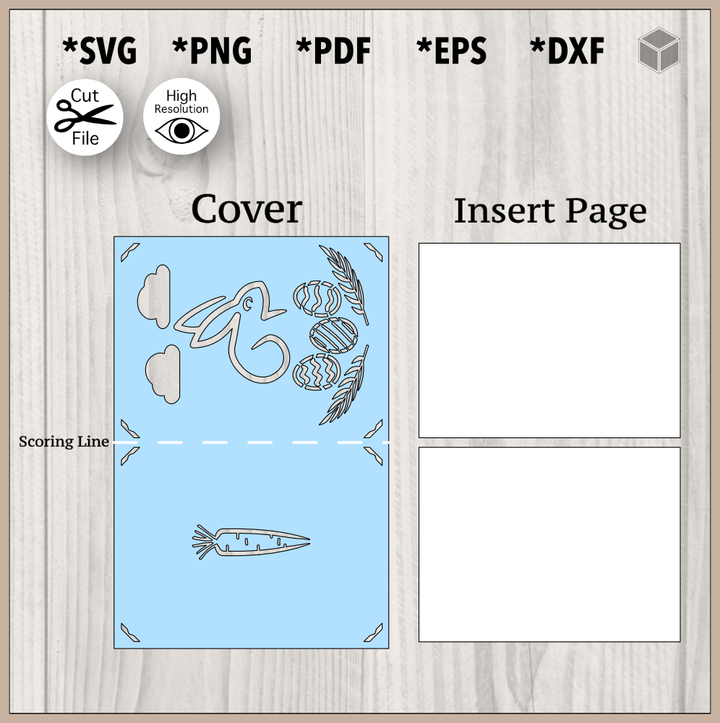 Plantilla de tarjeta de conejito
