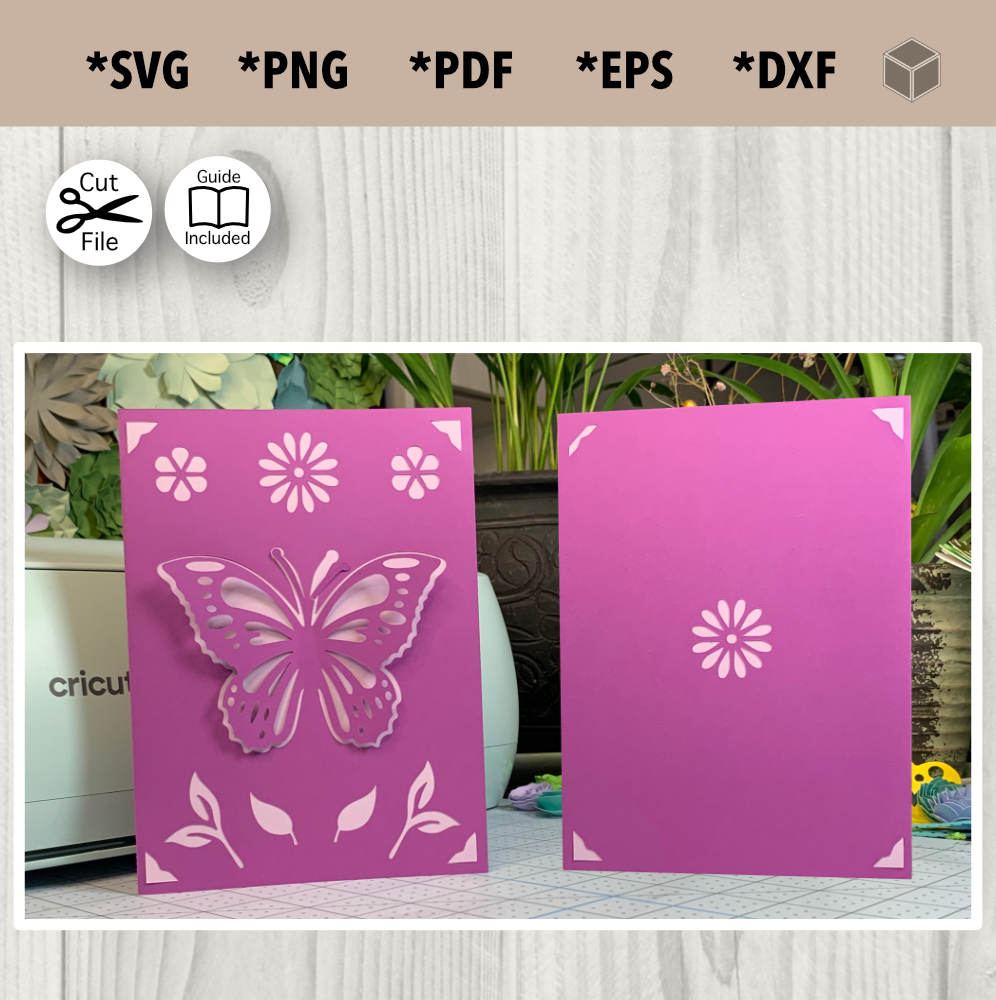 Plantilla de tarjeta de mariposa