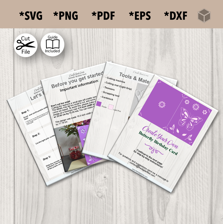 Plantilla de tarjeta de mariposa