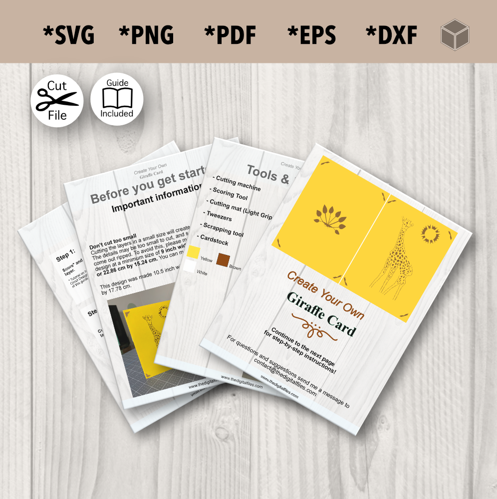 Plantilla de tarjeta de cumpleaños de jirafa