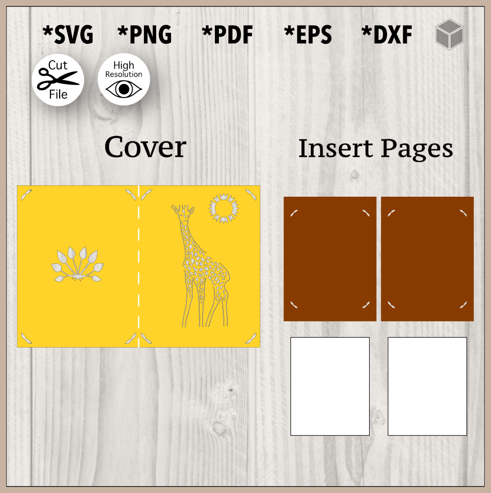 Plantilla de tarjeta de cumpleaños de jirafa