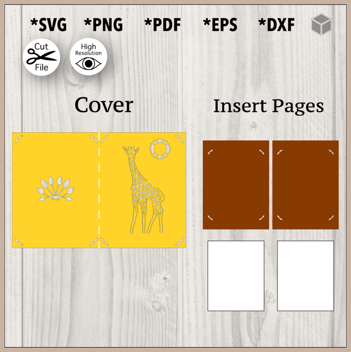 Plantilla de tarjeta de cumpleaños de jirafa