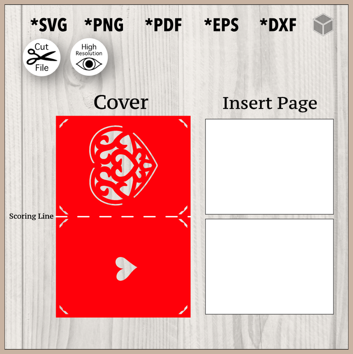 Heart Love Card Template