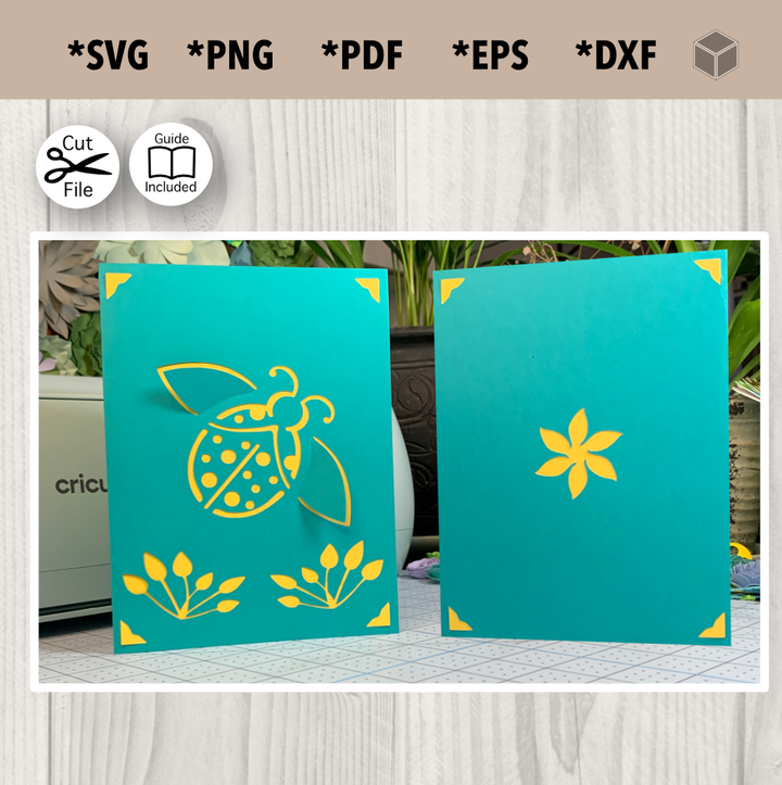 Plantilla de tarjeta de mariquita