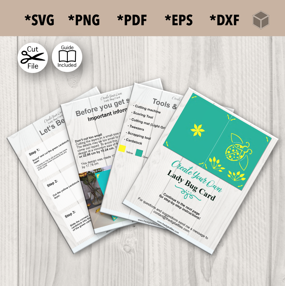 Plantilla de tarjeta de mariquita