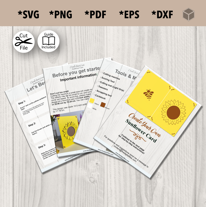 Plantilla de tarjeta de girasol