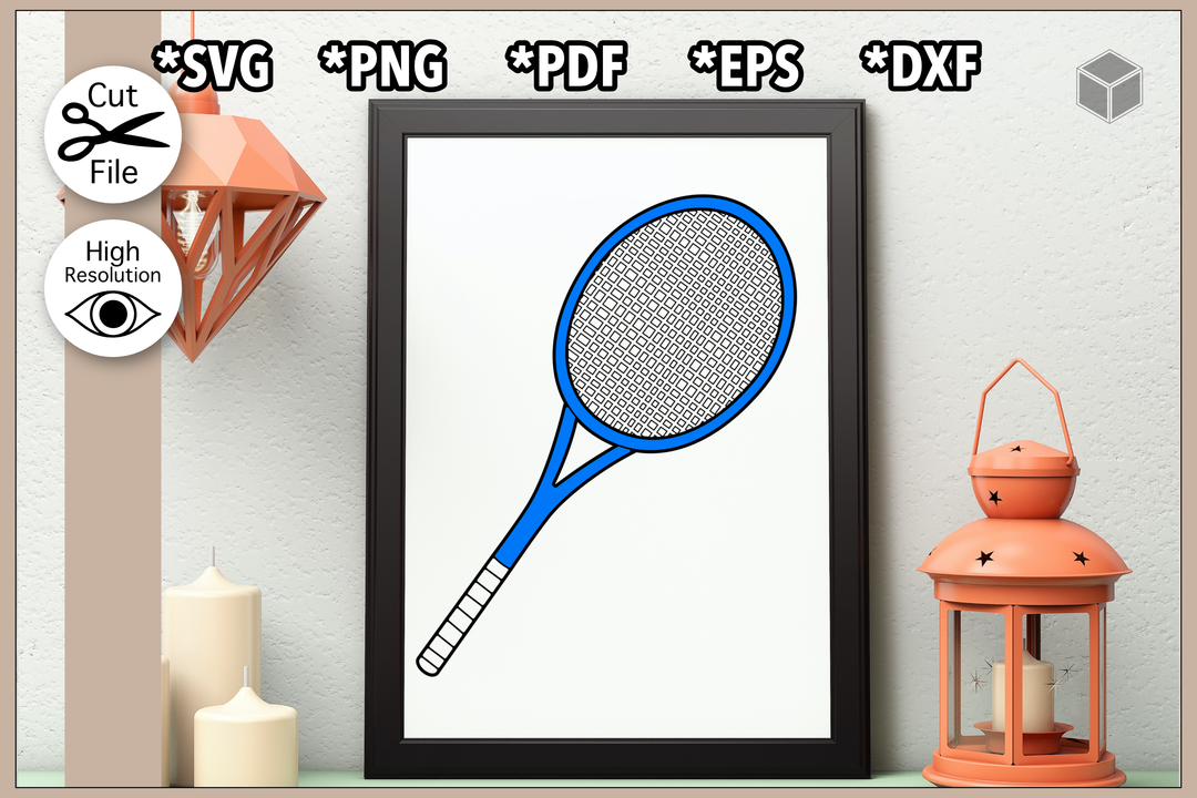 Tennis Racket Colors Set of 4