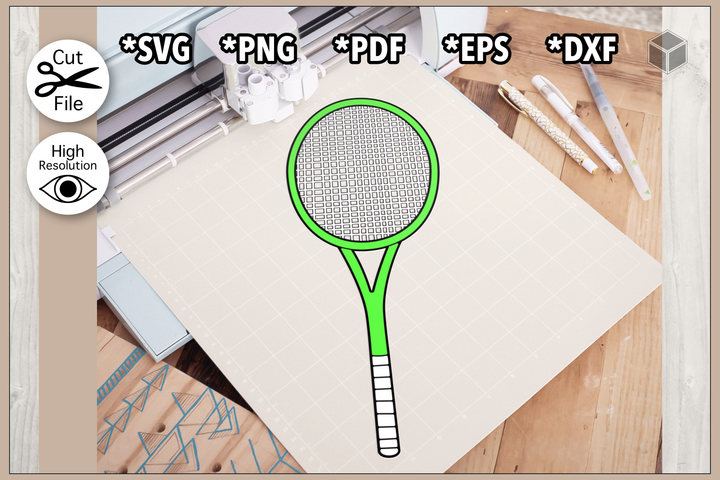 Tennis Racket Colors Set of 4