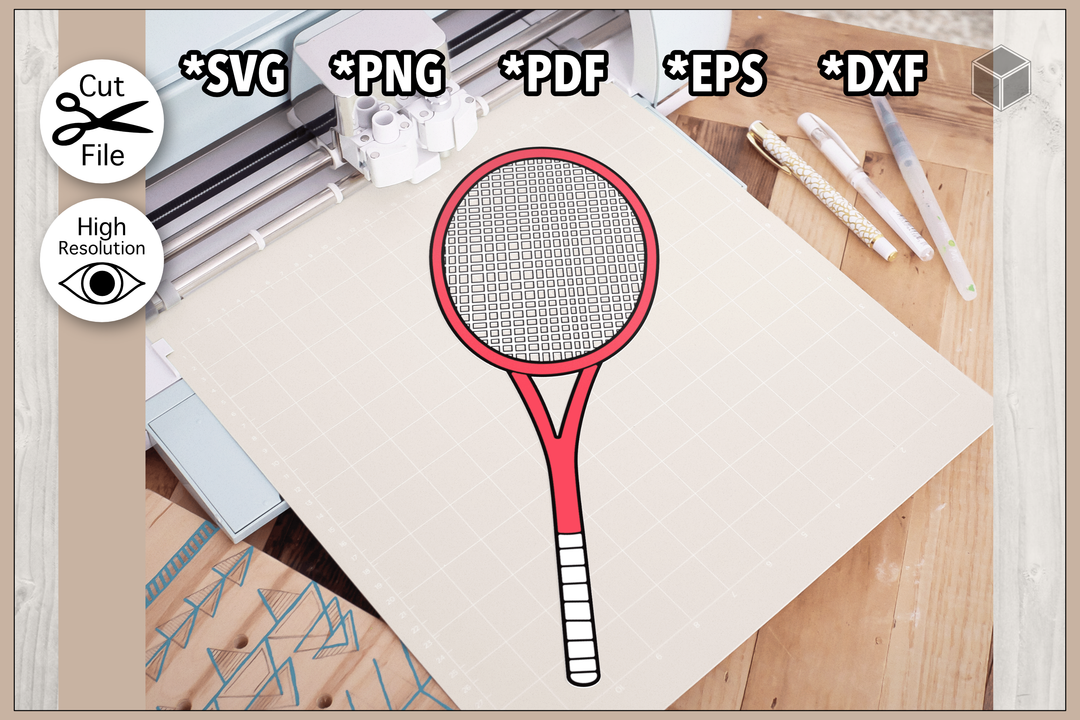 Tennis Racket Colors Set of 4