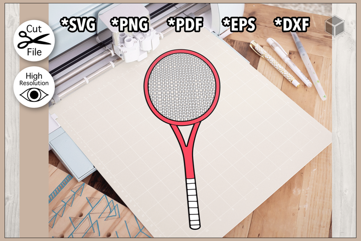 Tennis Racket Colors Set of 4