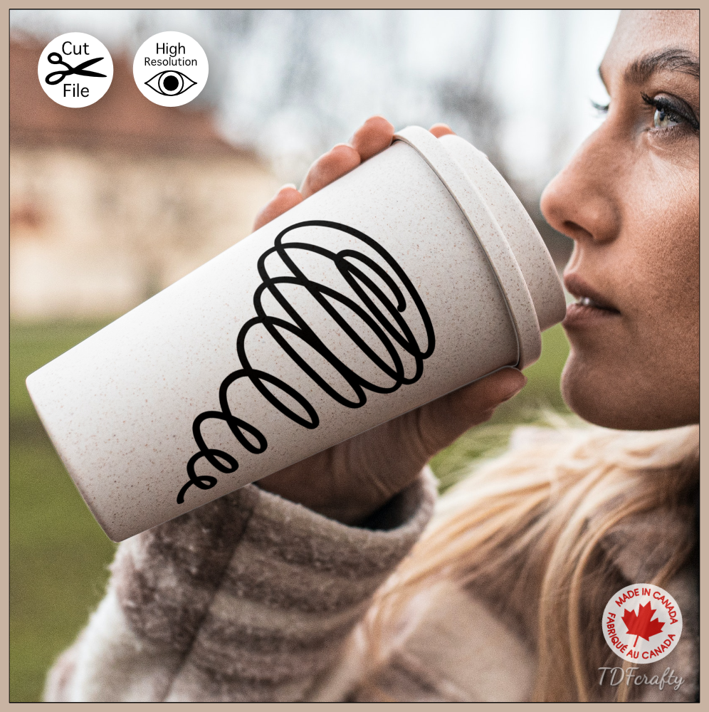 Corazón estampado con la palabra "Amor"