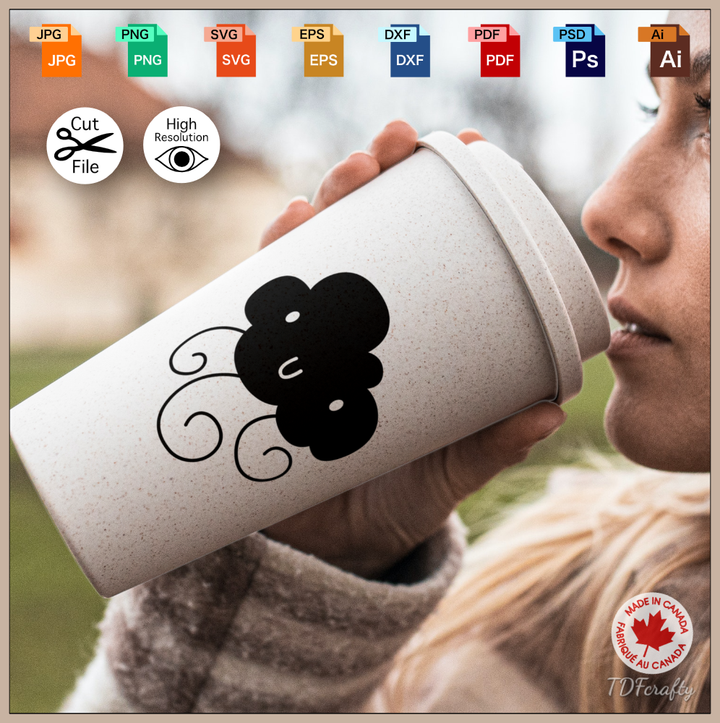 Corazón estampado con la palabra "Amor"