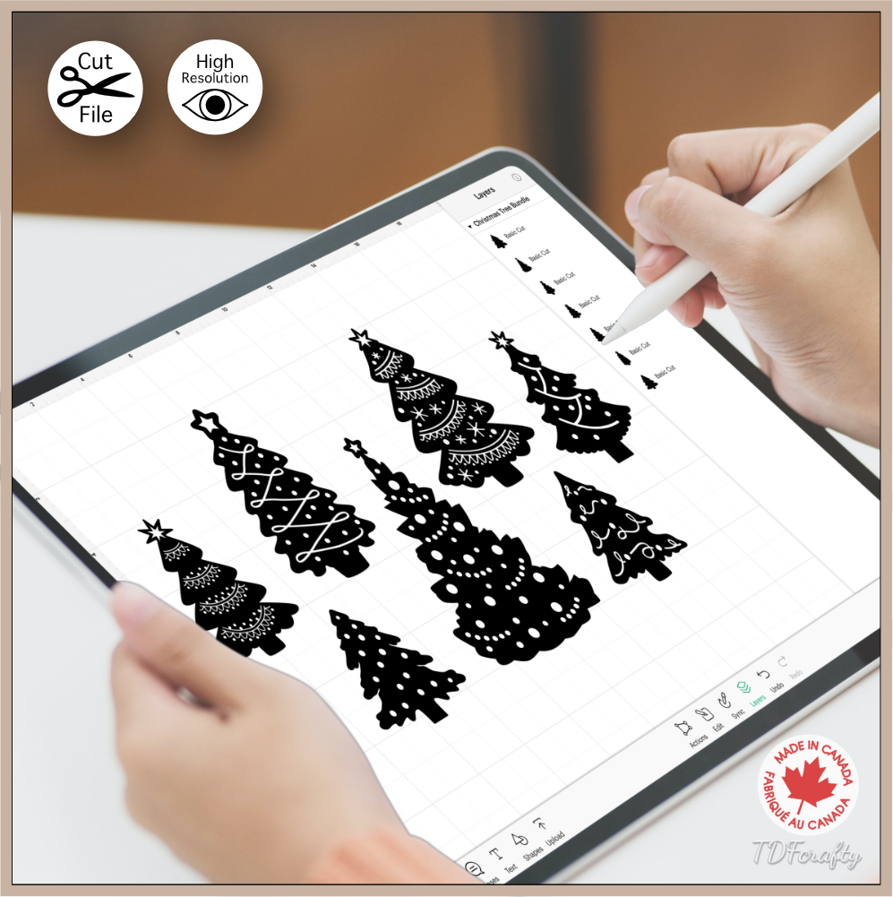 Paquete de silueta de árboles forestales