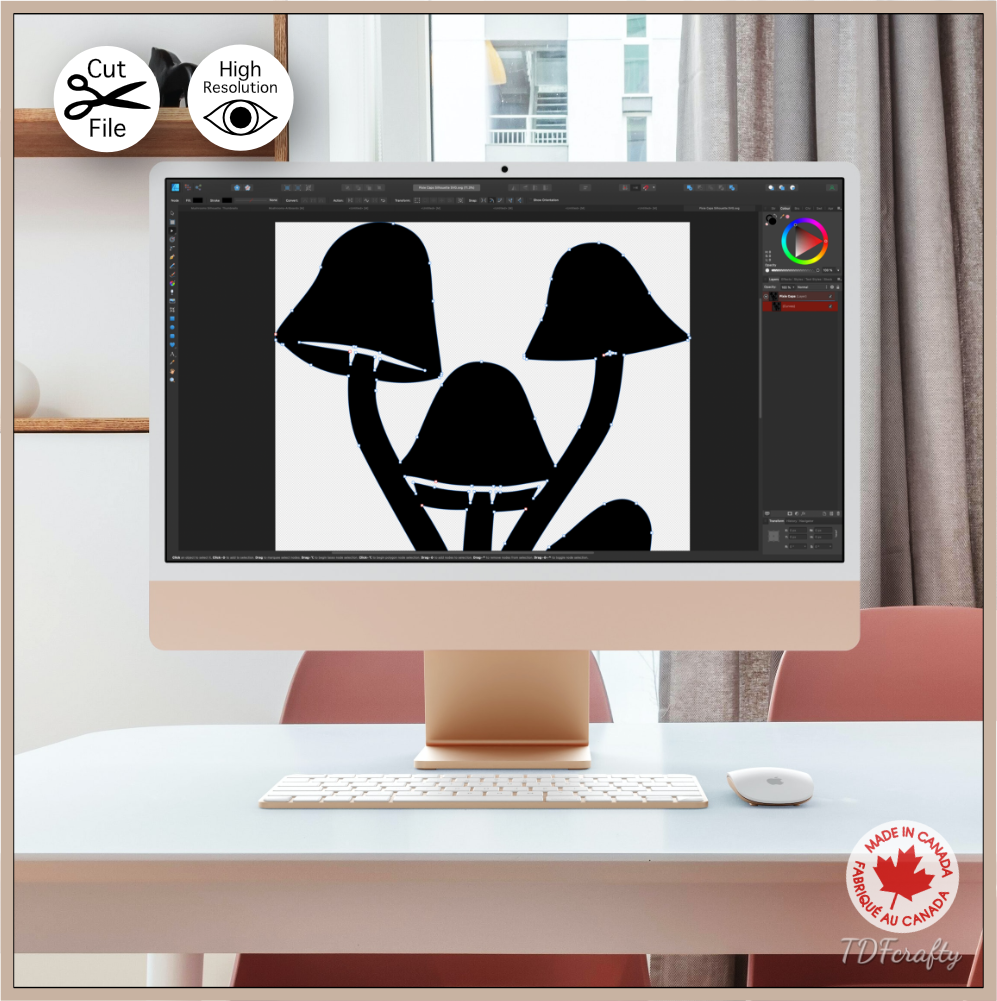 Mushroom shapes bundle cut file in jpg, png, svg, eps, dxf, ai, psd, pdf. Vector design