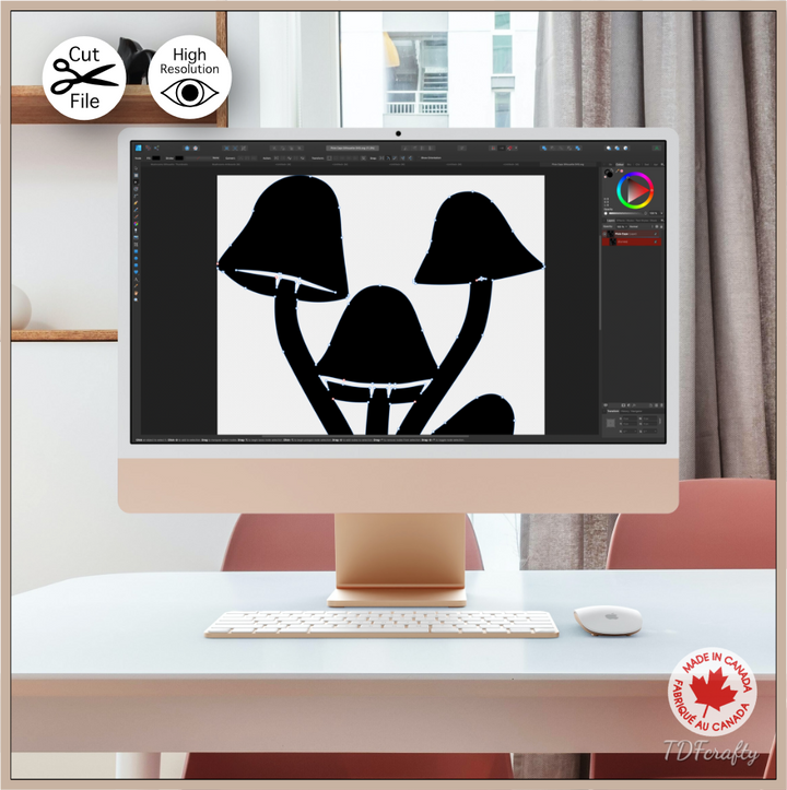 Mushroom shapes bundle cut file in jpg, png, svg, eps, dxf, ai, psd, pdf. Vector design