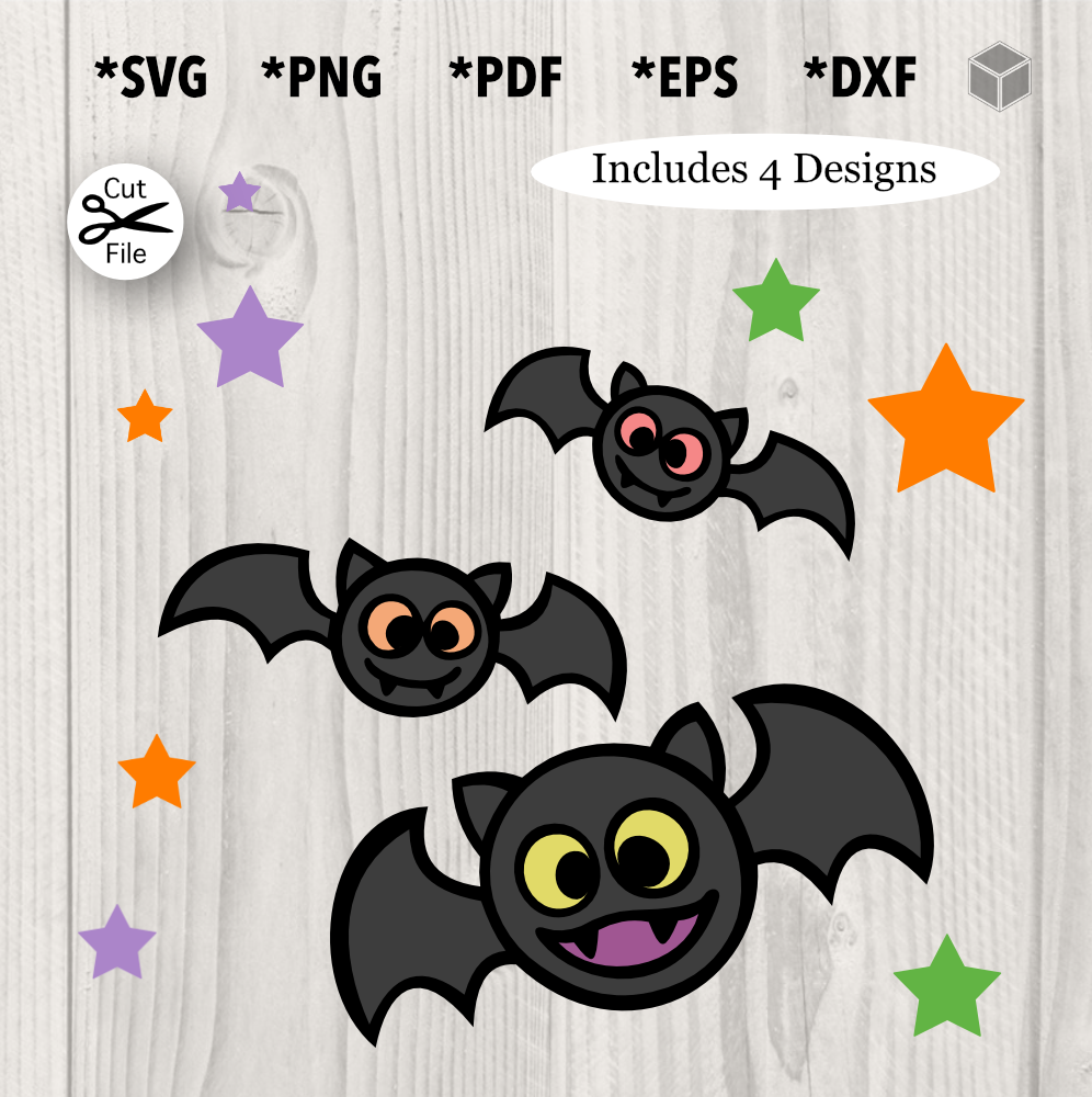 Cute Cartoon Bats
