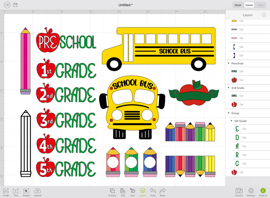 Back To School Graphics Bundle of 15