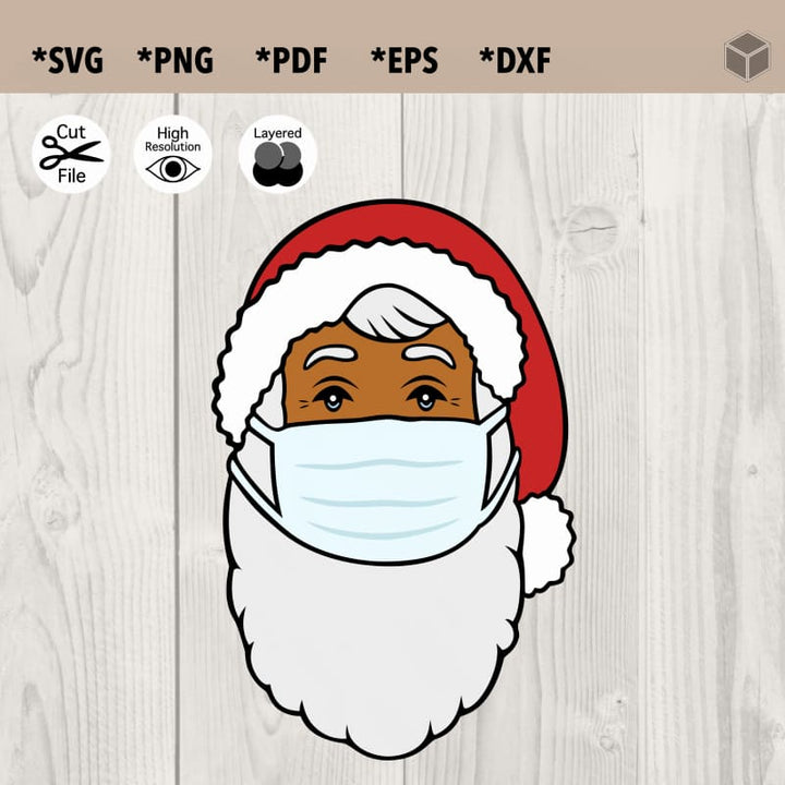 Black Santa Face Mask