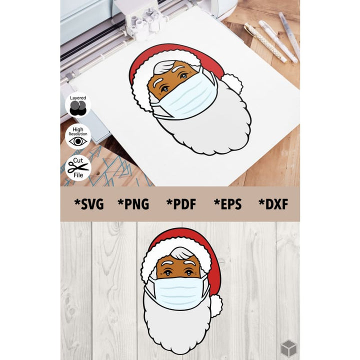 Black Santa Face Mask
