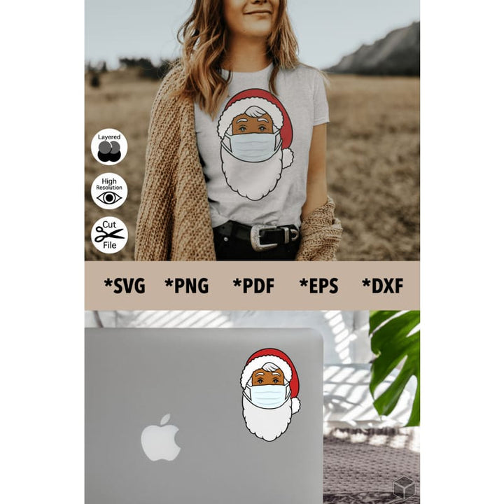 Black Santa Face Mask
