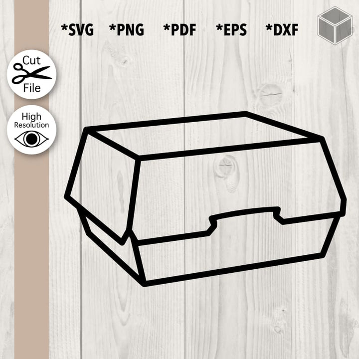 Contorno de la caja de hamburguesas