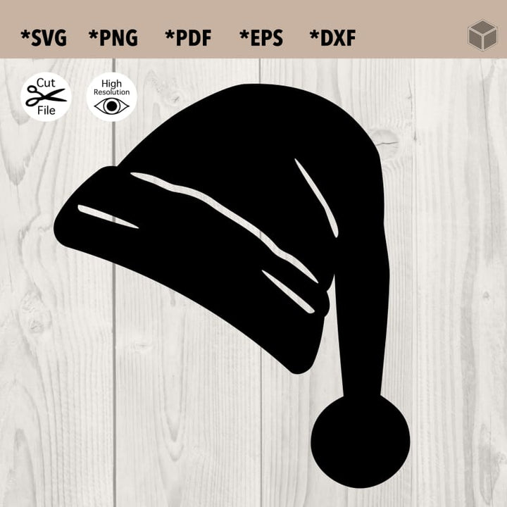 silueta de sombrero de navidad