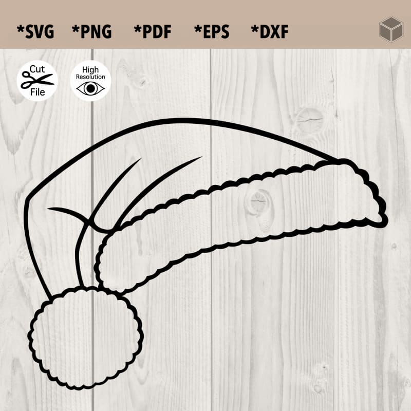 Classic Santa Hat Outline